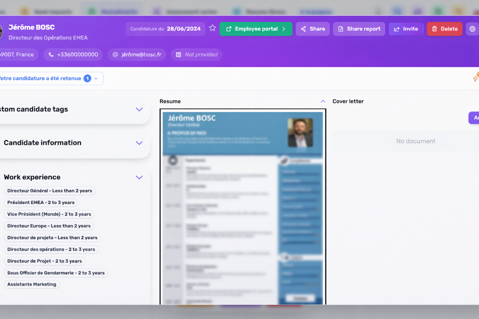 CV Parsing et Scoring IA — Extraction automatique et scoring des candidatures